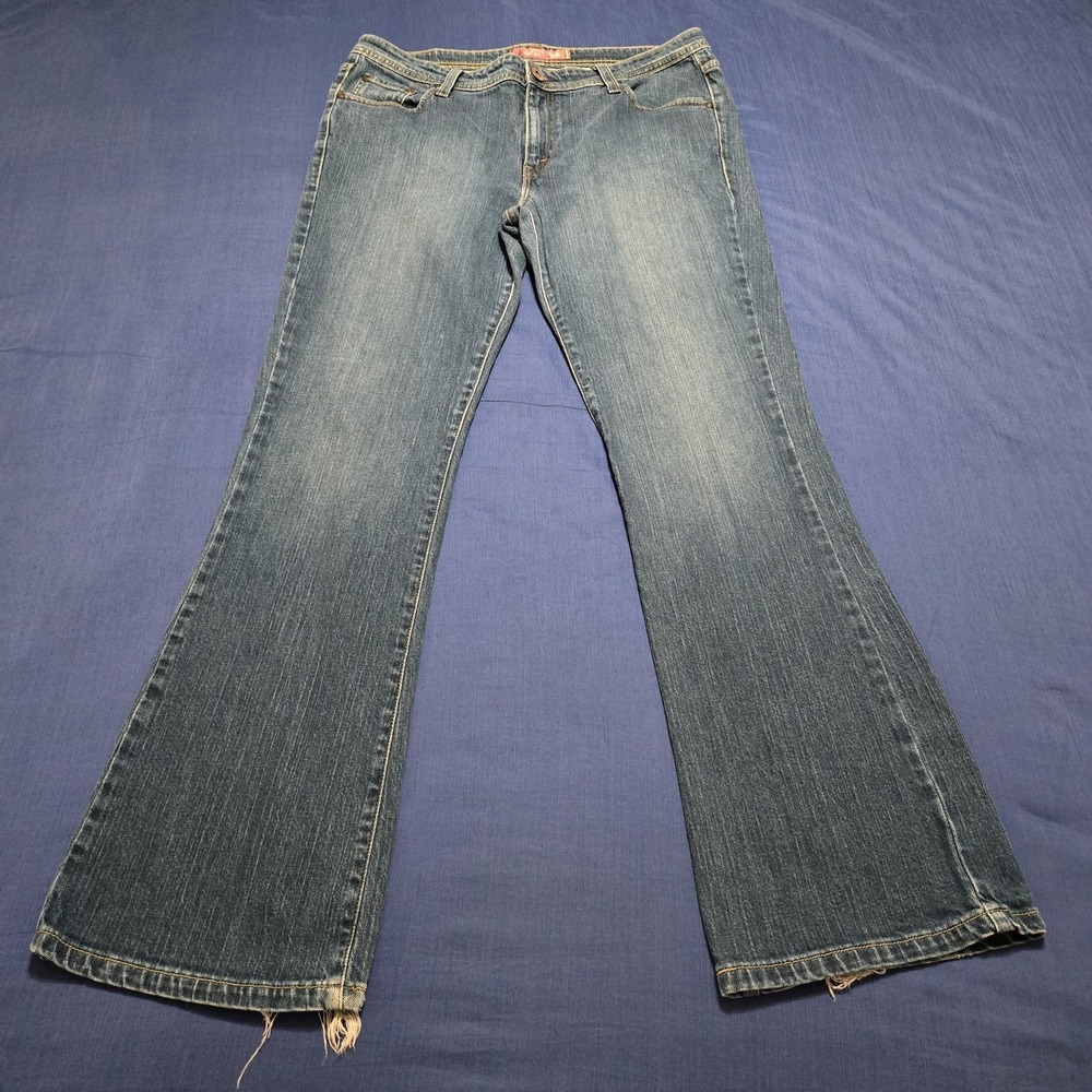 Y2K Levi's 518 Superlow Bootcut Jeans Juniors 15M Blue Wash‎ Low Rise Stretch